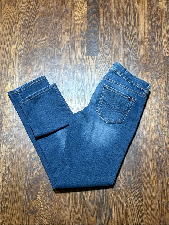 Tommy Hilfiger Denim - Tommy Hilfiger Distressed Y2K Straight Leg Blue Denim Jeans Women’s Size 8R